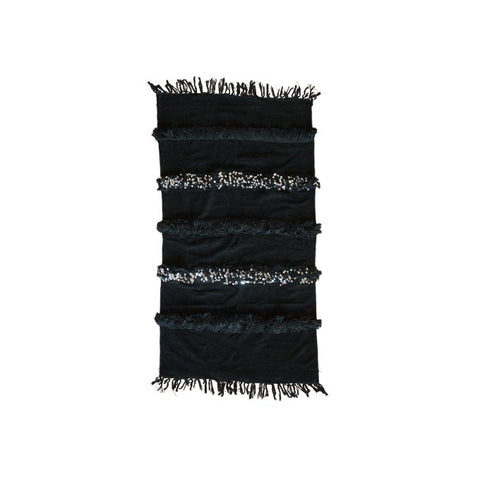 Handira - Moroccan Wedding Blanket - Black - Islan