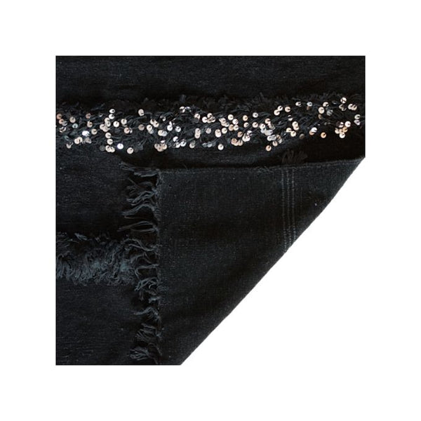 Handira - Moroccan Wedding Blanket - Black - Islan
