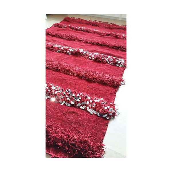 Handira - Moroccan Wedding Blanket - Red - Islan