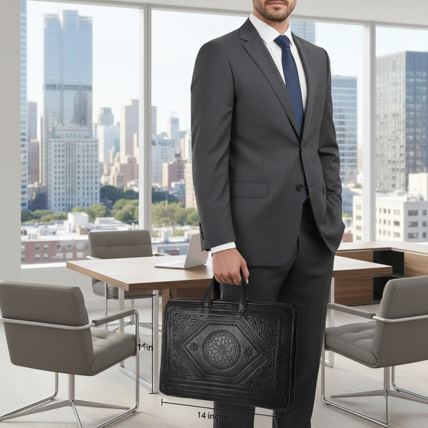 Heritage Portfolio Briefcase - Accurate Size (11"H x 14"W x 4"D)