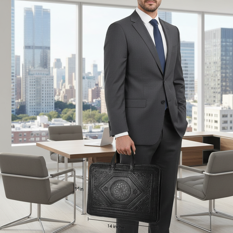 Heritage Portfolio Briefcase - Accurate Size (11"H x 14"W x 4"D)