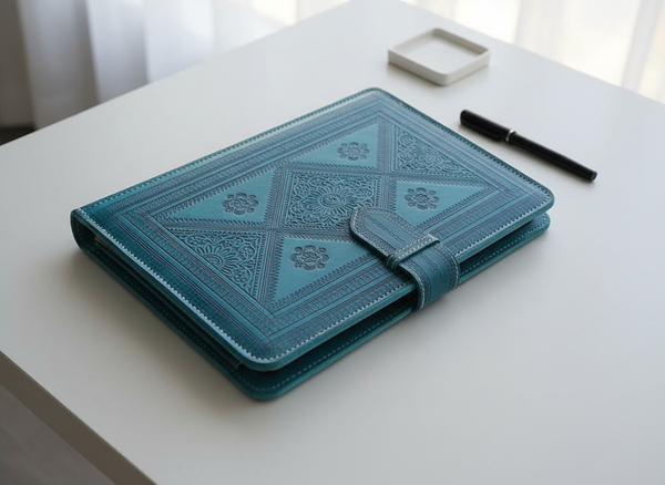 Heritage Portfolio Laid on Desk