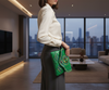 Jeblia Green Leather Clutch - Different Angle