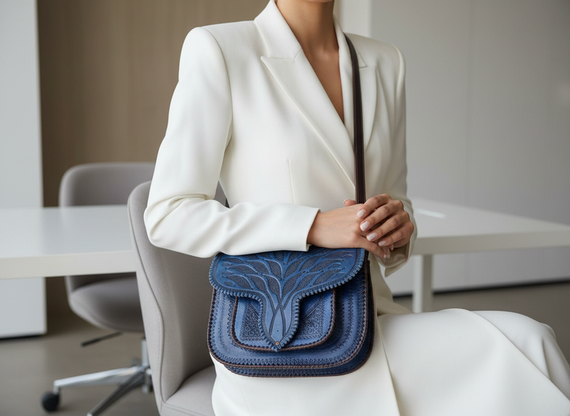 Discover LSSAN Handbag - Dark Blue - Palm $119.00