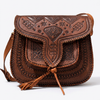 LSSAN Heart handbag in brown leather
