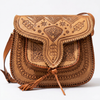LSSAN Heart handbag in light brown leather