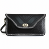 M'dina Wristlet Clutch Black — White Background