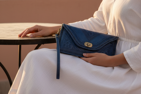 M'dina Wristlet Clutch - Blue