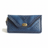 M'dina Wristlet Clutch Blue — White Background