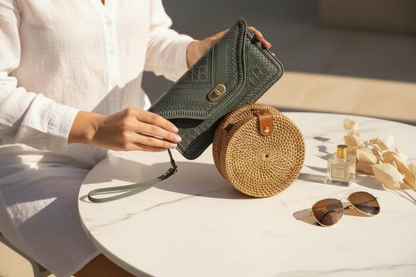 M'dina Wristlet Clutch Grey — Long Sleeve from Uploaded