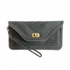 M'dina Wristlet Clutch Grey — White Background