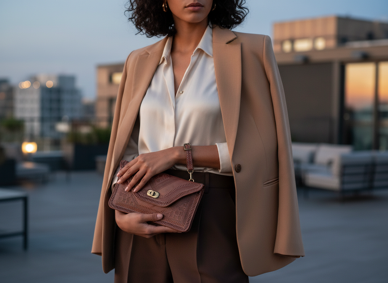 M'dina Wristlet Clutch Worn on Wrist
