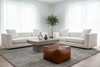 Moroccan Leather Pouf — Modern Living Room