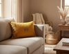 Moroccan Sabra Silk Cushion Golden Yellow
