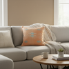 Moroccan Sabra Silk Cushion Light Orange Cozy Setting