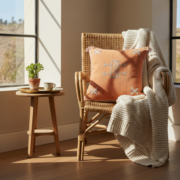 Moroccan Sabra Silk Pillow - Cozy Corner