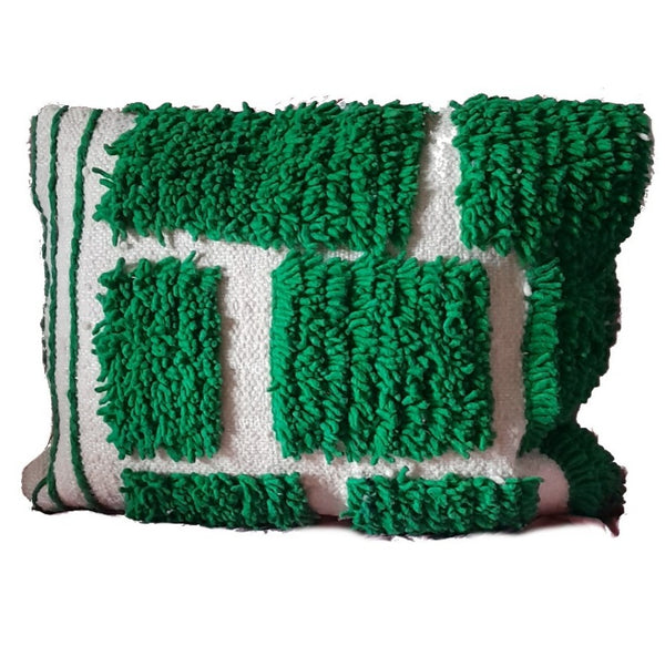 Moroccan Beni Ouarain Rug Pillow / Cushion - Al Khadra - Green