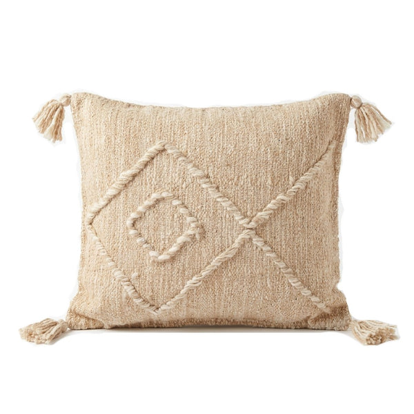 Moroccan Zanafi Rug Pillow / Cushion - Beige - by Itto 003