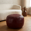 Pouf Deep Red avec broderie sans flèches
