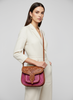 Professional Model with LSSAN Fuchsia Brown Bag