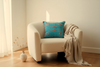 Handmade Moroccan Cushion Cover – Sabra Silk Pillow – Salma - Turquoise