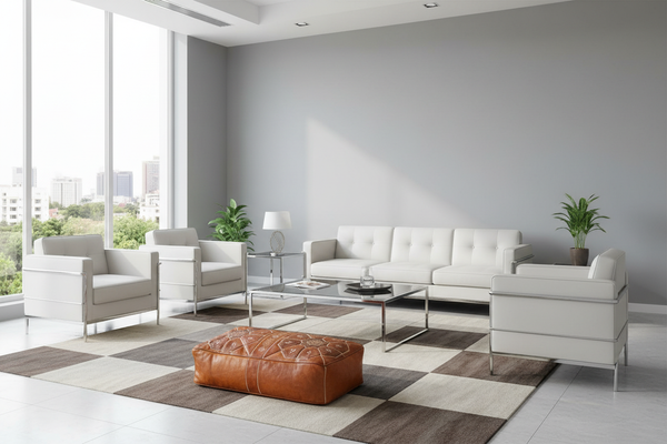 Tan ottoman in office