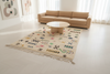 Moroccan Tifinagh Alphabet Rug — Scattered Berber Symbols | 2×3 m