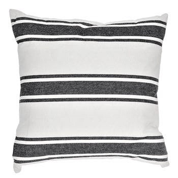 Throw Pillow - White with Black Stripes - Lina