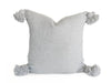 Moroccan PomPom Pillow Cover - Grey