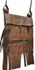 Rebel Leather Messenger/Crossbody Bag - Brown Caramel - Embossed - Bohemian Morocco