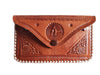 Moroccan Camel Leather Purse - Brown Caramel