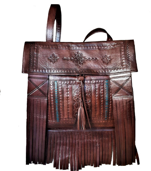 Rebel Leather Tote Bag - Chkara - Brown