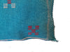 Handmade Moroccan Cushion Cover – Sabra Silk Pillow – Sidi Yahya - Turquoise