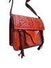 Hippie Leather Shoulder Bag - Orange