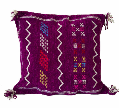 Moroccan Berber Pillow / Cushion Cover - Kilim - Hmama