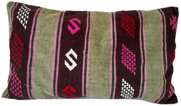 Moroccan Berber Pillow / Cushion Cover - Large - Kilim - Ouzoud