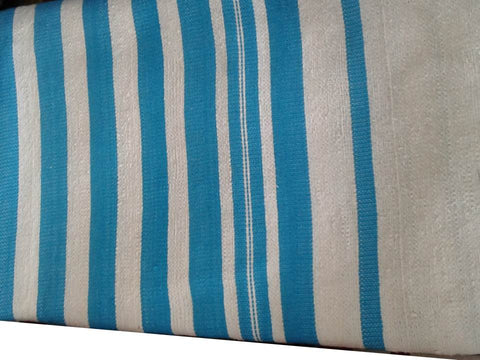 Mendil - Beach Towel - Turquoise Thick Stripes - Blanket Mendil | Moroccan Corridor