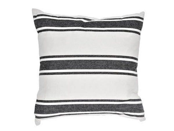 Throw Pillow - White with Black Stripes - Lina