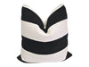 Throw Pillow - White with Large Black Stripes - Atlas