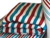 Mendil - Beach Towel - Red & Turquoise Thick Stripes - Blanket Mendil | Moroccan Corridor