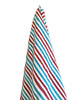 Mendil - Beach Towel - Red & Turquoise Thin Stripes - Blanket Mendil | Moroccan Corridor