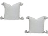 Moroccan Pom Pom Pillow - Square - Set of two - Grey