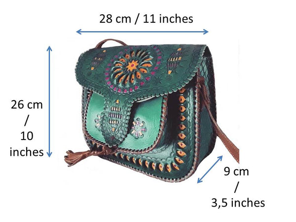 LSSAN Handbag - Green - Embroidered
