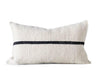 Lumbar Pillow Cover - White with Black Stripe - Lana