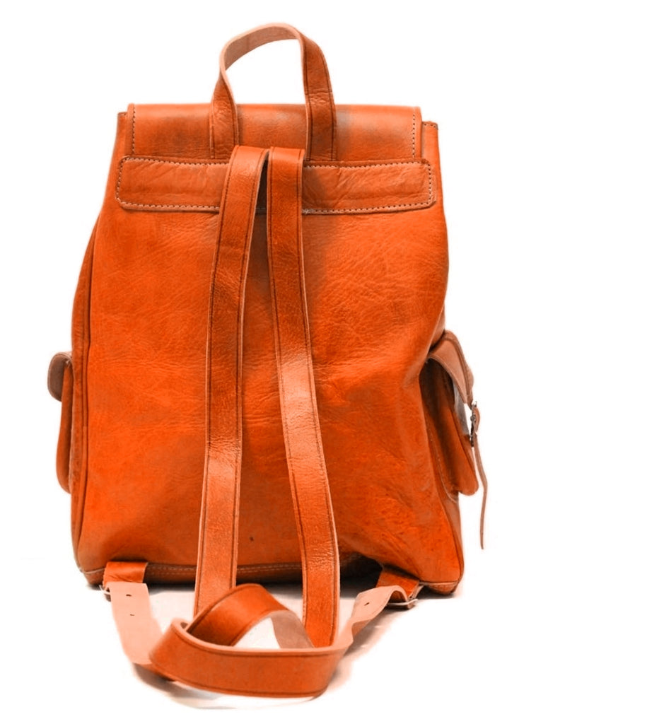 Marrakesh Backpack - Orange | Leather Backpack By Moroccan Corridor®