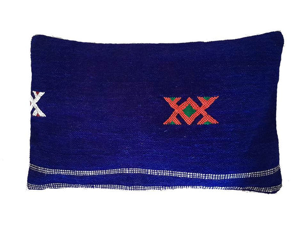 Moroccan Berber Pillow / Cushion Cover - Kilim - Blue - Noor