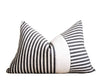 Moroccan Pillow Cover - Lumbar - Black and White - Croisé