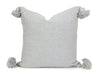 Moroccan PomPom Pillow Cover - Grey