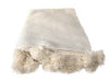 Moroccan Handloomed Pom Pom Blanket - Ivory White Pompom Blanket | Moroccan Corridor