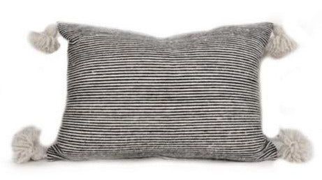 Moroccan PomPom Lumbar Pillow - Chafak